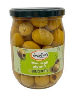 Оливки Varia Gusto Olive verdi giganti без кісточки 560g 8017596009111 фото