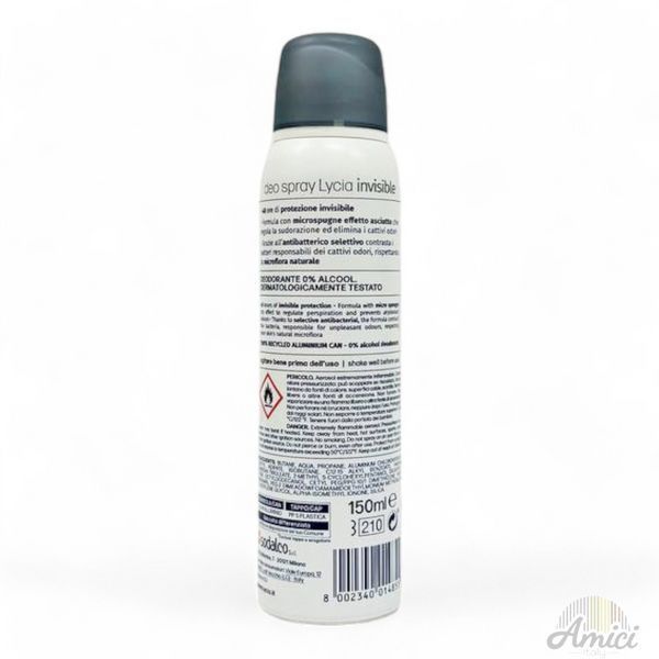 Дезодорант Lucia Invisible Fast Dry 150 мл 8002340014855 фото