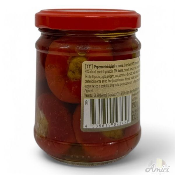 Перець Baresa Peperoncini ripieni con tonno фарширований тунцем 190г 4335619028456 фото