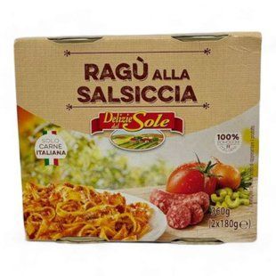 Рагу Delizie dal Sole Ragu alla Salsiccia 180 г 8017596105844 фото