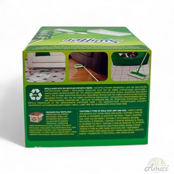Серветки для прибирання Swiffer DRY 1шт. 8006540761885 фото