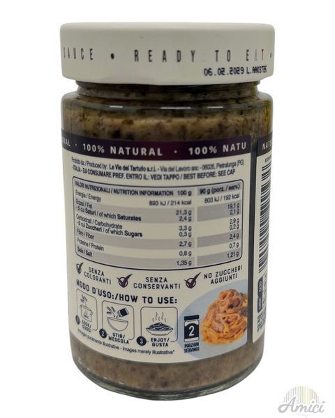 Соус Tartufi Jimmy sugo Tartufo Porcini 180g 8033993045804 фото