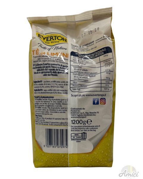 Чай Everton Te al Limone з лимоном 1200g 8007185070974 фото