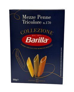 Макарони Barilla Mezze Penne Tricolore №170 500g 8076809501415 фото