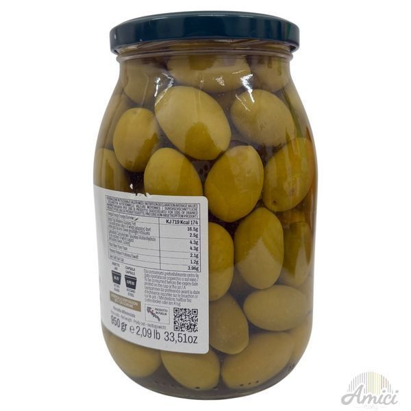 Оливки Italcarciofi Oliva verdi Bella di Ceregnola in salamoia 950g 8028695200323 фото