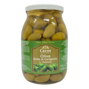 Оливки Crespi Olive Bella di Cerignola in Salamoia 960g 8007650904278 фото