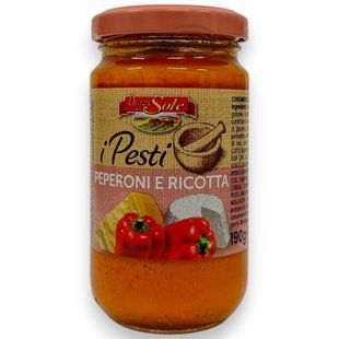 Соус Delizie dal Sole i Pesto Peperoni e ricotta з рікоттою та перцем 190г 8017596104335 фото