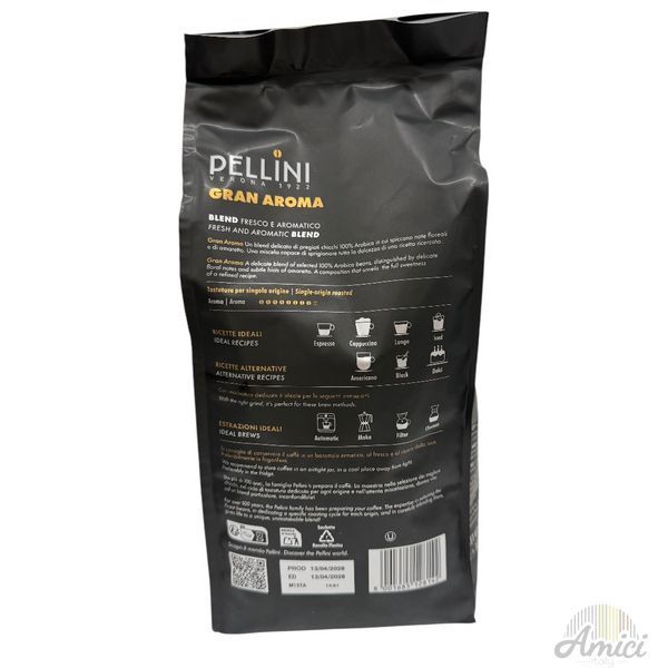Кава Pellini Gran Aroma 1000g 8001685128142 фото