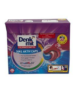 Капсули для прання Denk Mit 3in1 aktiv caps color 1шт  4058172755385 фото