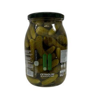 Корнішони Italcarciofi у винному оцті 900g 8028695200804 фото