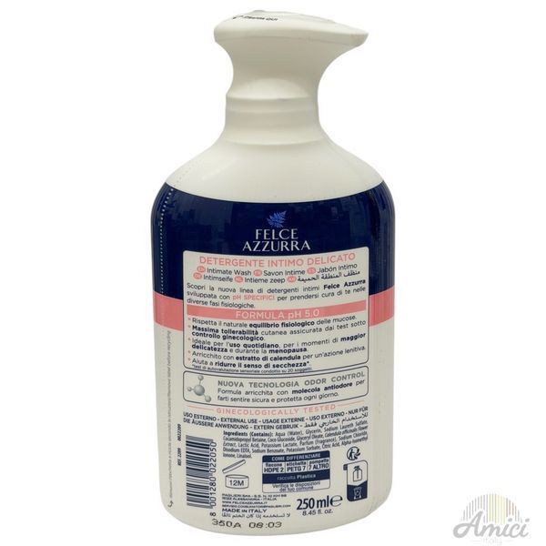 Гель для інтимної гігієни Felce Azzurra Delicato pH5.0 250ml
