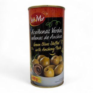 Оливки зелені з анчоусом Sol&Mar Green Olives with Anchovy Paste 410g 20033361 фото