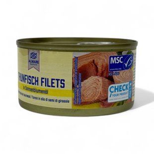 Тунець консервований Almare Thunfisch filets 185g 4061459284980 фото