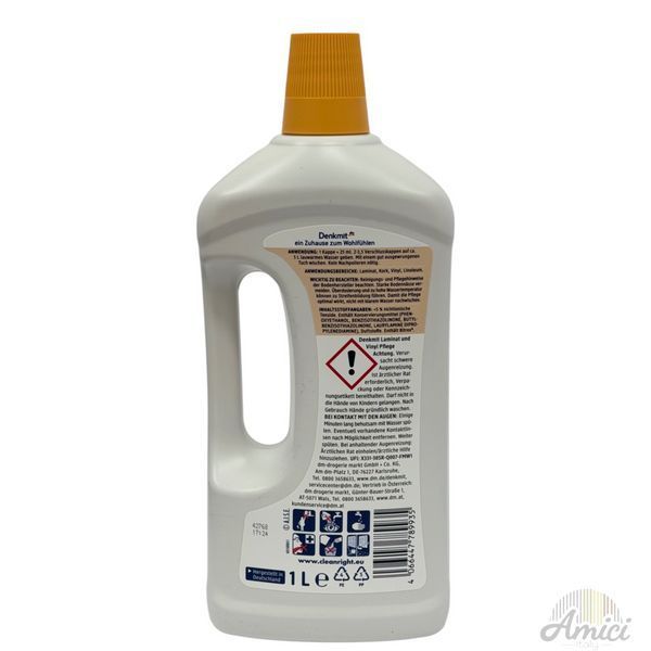 Засіб для миття підлоги з ламінату та вінілу Denkmit Laminat und Vinyl Pflege 1L 4066447789935 фото