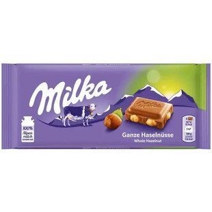 Шоколад Milka Avellanas Enteras 100 г 7622200000111 фото