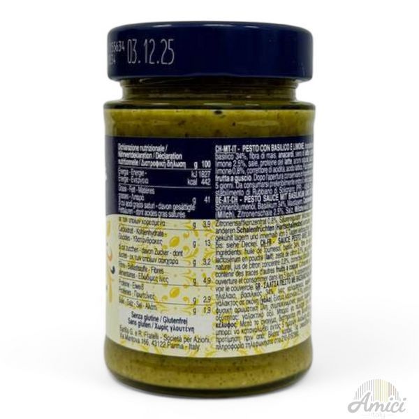 Песто Barilla Pesto Basilico e Limone 190 г 8076809582643 фото