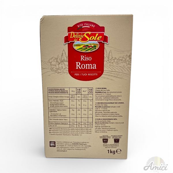 Рис Delizie dal Sole Riso Roma 1kg 8017596010285 фото