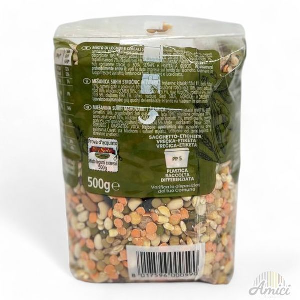 Мікс бобів Delizie dal Sole Musto di Legumi e Cereali 500 г 8017596000590 фото