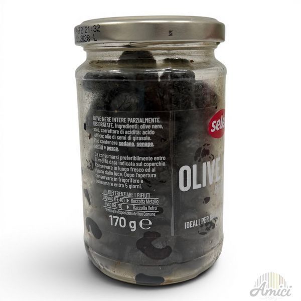 Оливки Selex Olive nere Secche 170g 80585343 фото