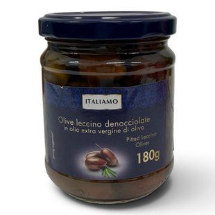 Оливки Italiamo in olio extra vergine di oliva без кісточок 180g 4056489162018 фото