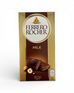 Шоколад Ferrero Rocher молочний з лісовим горіхом 90g 8000500359488 фото