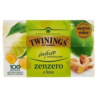 Чай Twinings Zenzero e Lime імбир з лимоном 30г 70177177652 фото