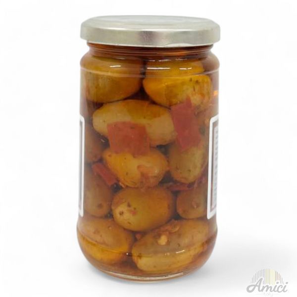 Оливки Puglia in Tavola Olive Schiacciate Condite in Olio 300 г 8000960616268 фото