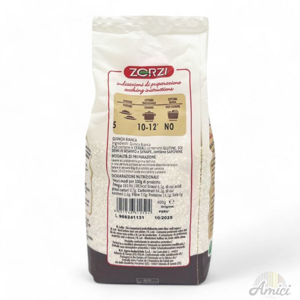 Крупа ZORZI Quinoa bianca кіноа біла 400 г 8051566312504 фото