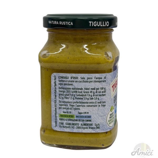 Песто TIGULLIO Gran Pesto alla Genovese cremoso з часником 190г 80036975 фото