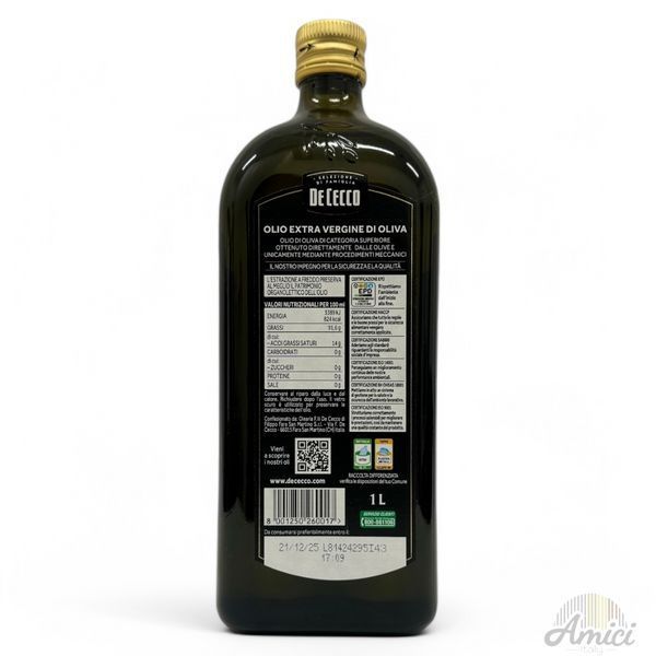 Олія оливкова De Cecco 100% Italiano 1000мл 8001250260017 фото